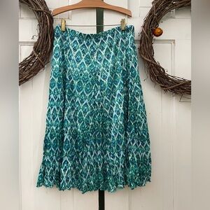 Zac & Rachel Full Turquoise/Aqua/White Skirt Petite XL